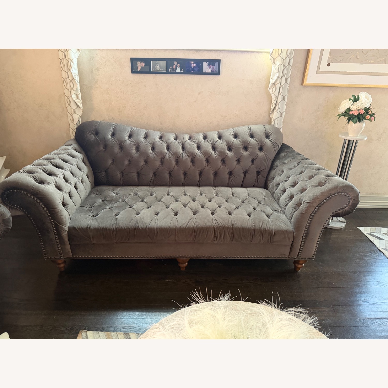 Raymour & Flanigan Dutchess Dark Gray 3+ Seater Sofa - image-2