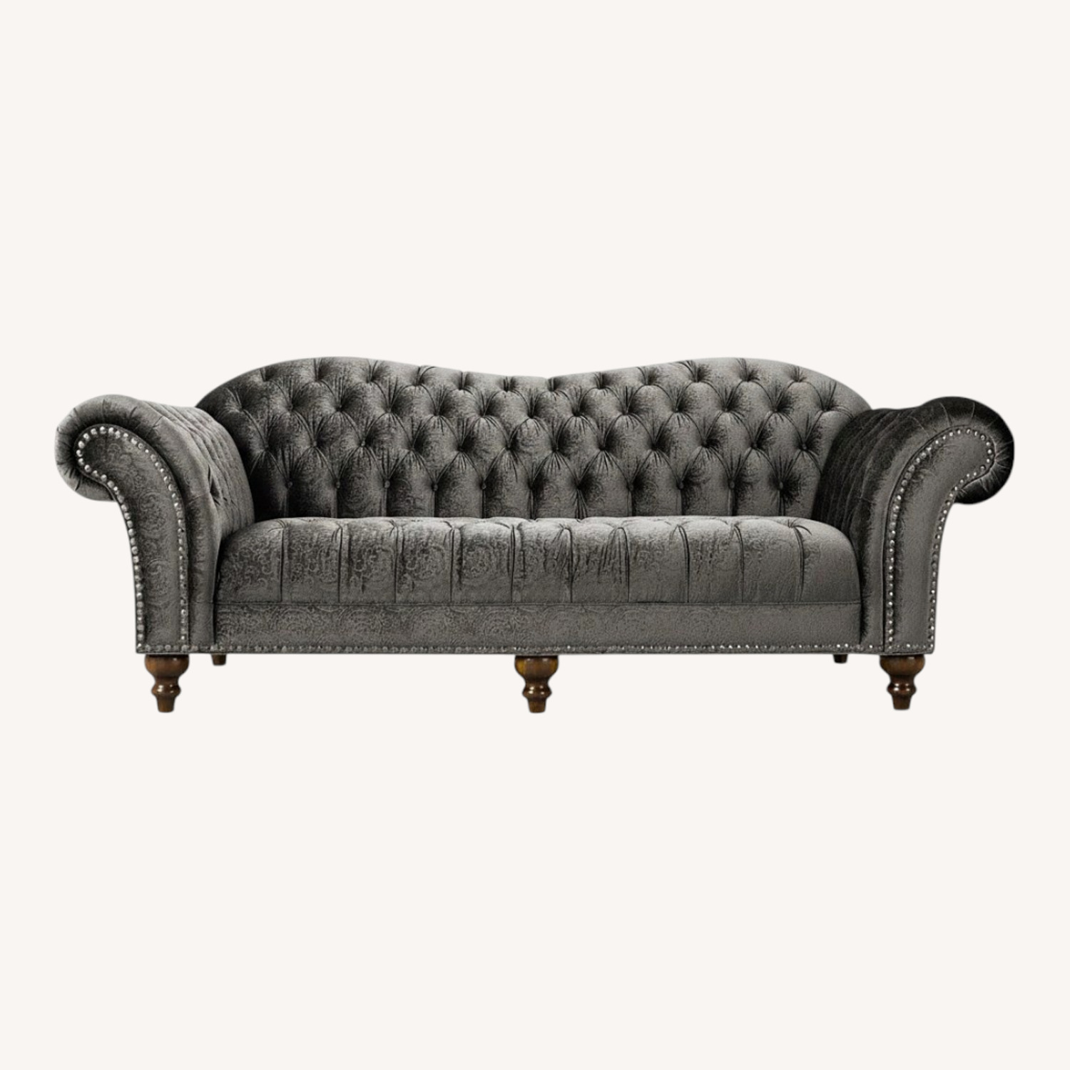 Raymour & Flanigan Dutchess Dark Gray 3+ Seater Sofa - image-0