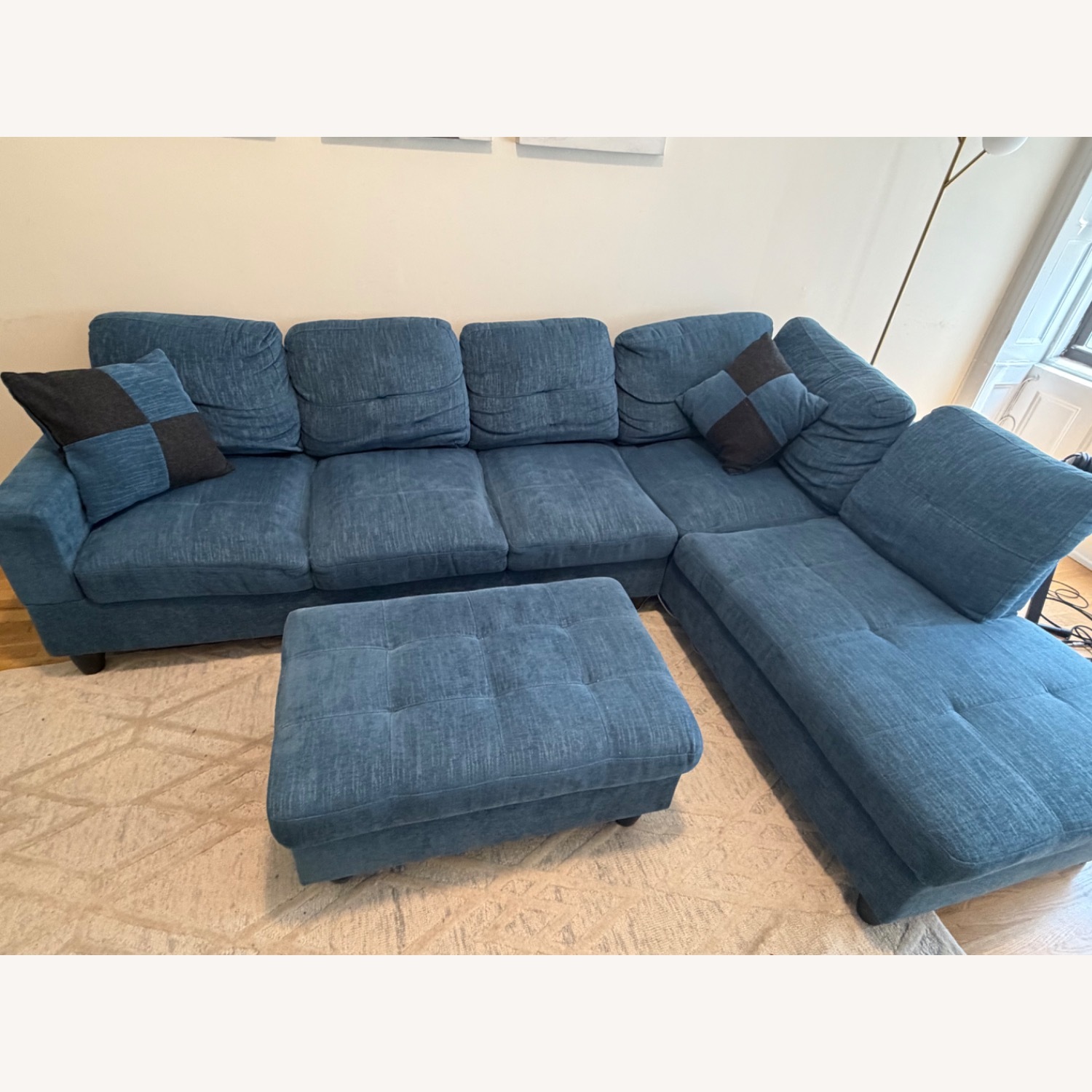 Wade Logan Palmer Square Upholstered Sectional - image-1