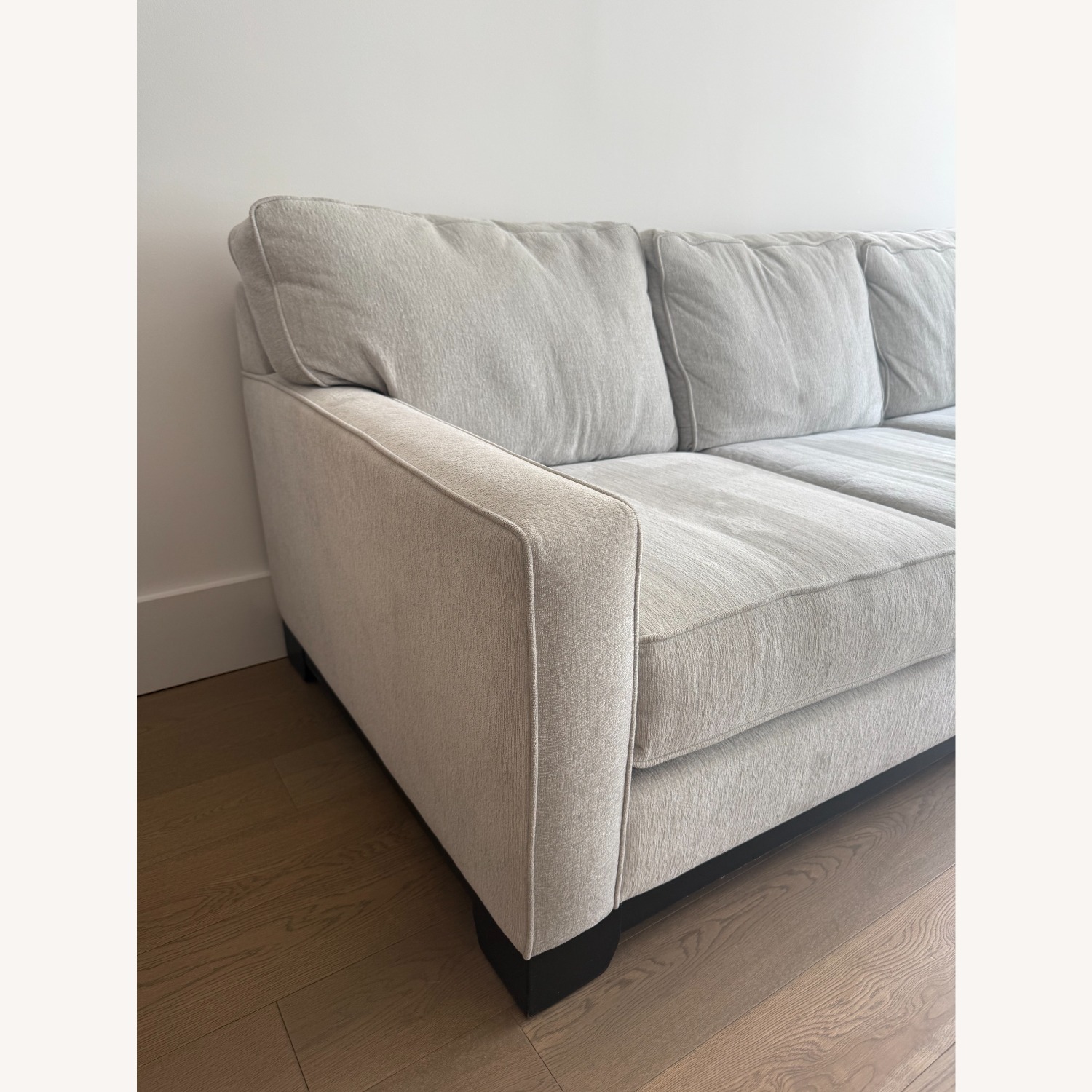 Raymour & Flanigan Arlo Light Gray 2 Piece Sectional - image-3