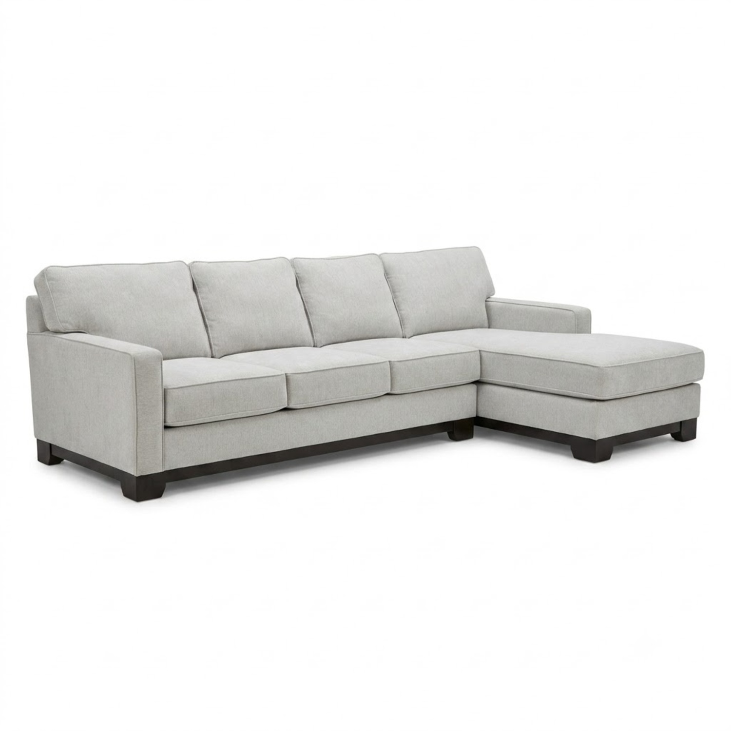 Raymour & Flanigan Arlo Light Gray 2 Piece Sectional - image-6