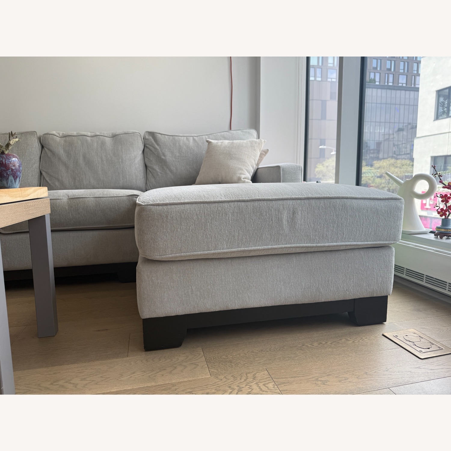 Raymour & Flanigan Arlo Light Gray 2 Piece Sectional - image-2
