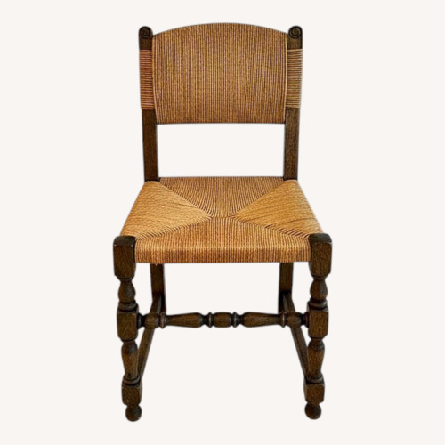 Used 4 Vintage French Rush Dining Chairs - 1940s for sale on AptDeco