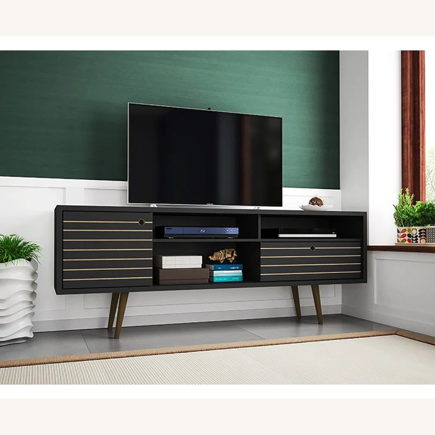 Manhattan Comfort Liberty Mid-Century Modern TV Stand - image-1