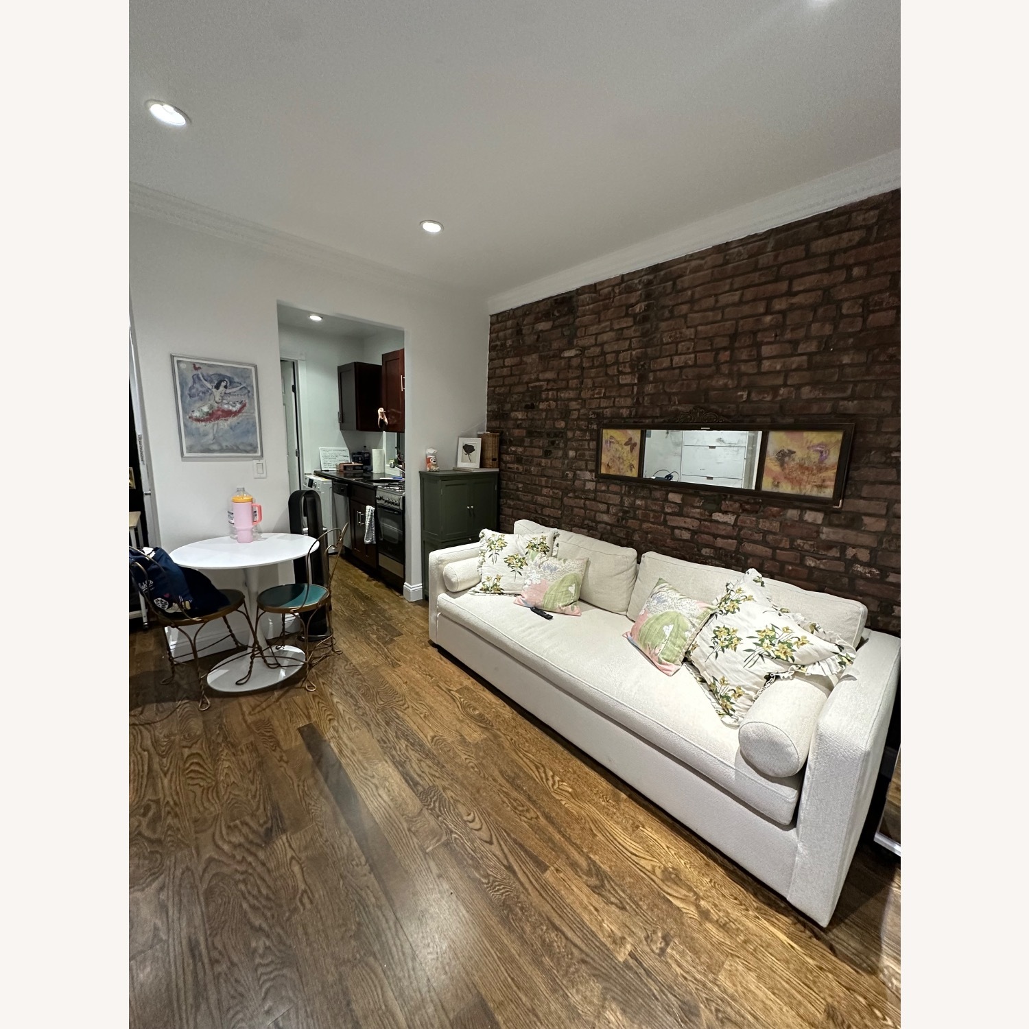 Crate & Barrel Aris Cream Sofa - image-1