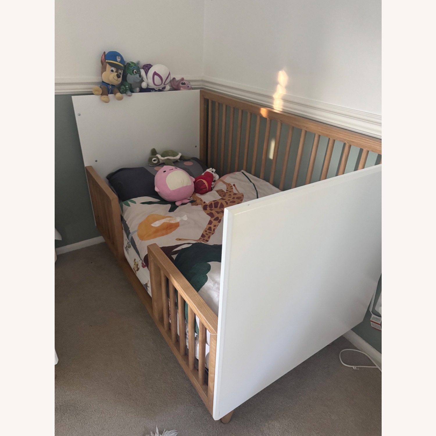 Crate & Barrel Mid-Century Spindle Cribs with Conversion Kit - image-4