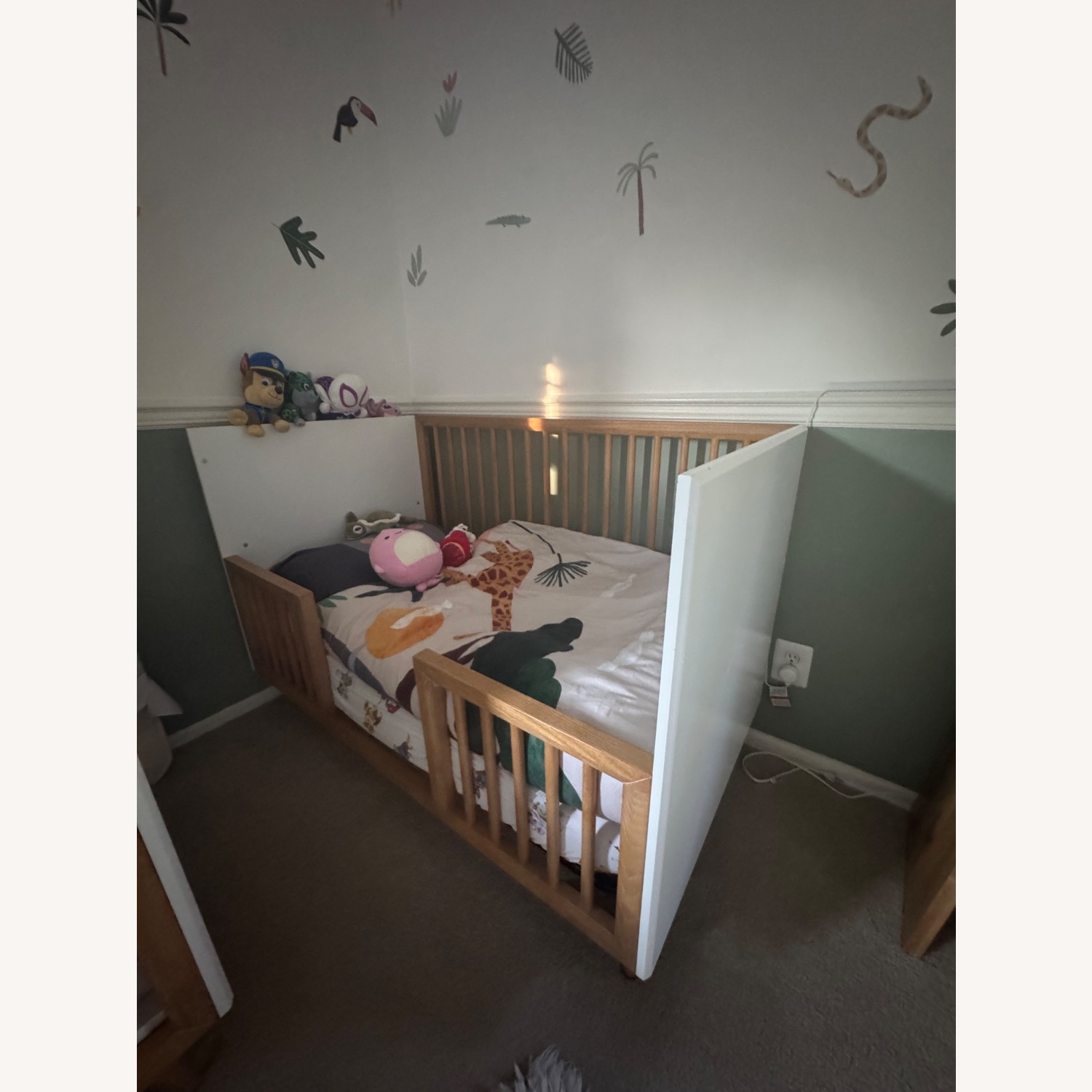 Crate & Barrel Mid-Century Spindle Cribs with Conversion Kit - image-7