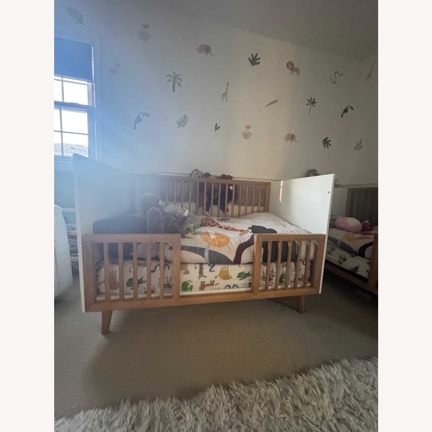 Crate & Barrel Mid-Century Spindle Cribs with Conversion Kit - image-8