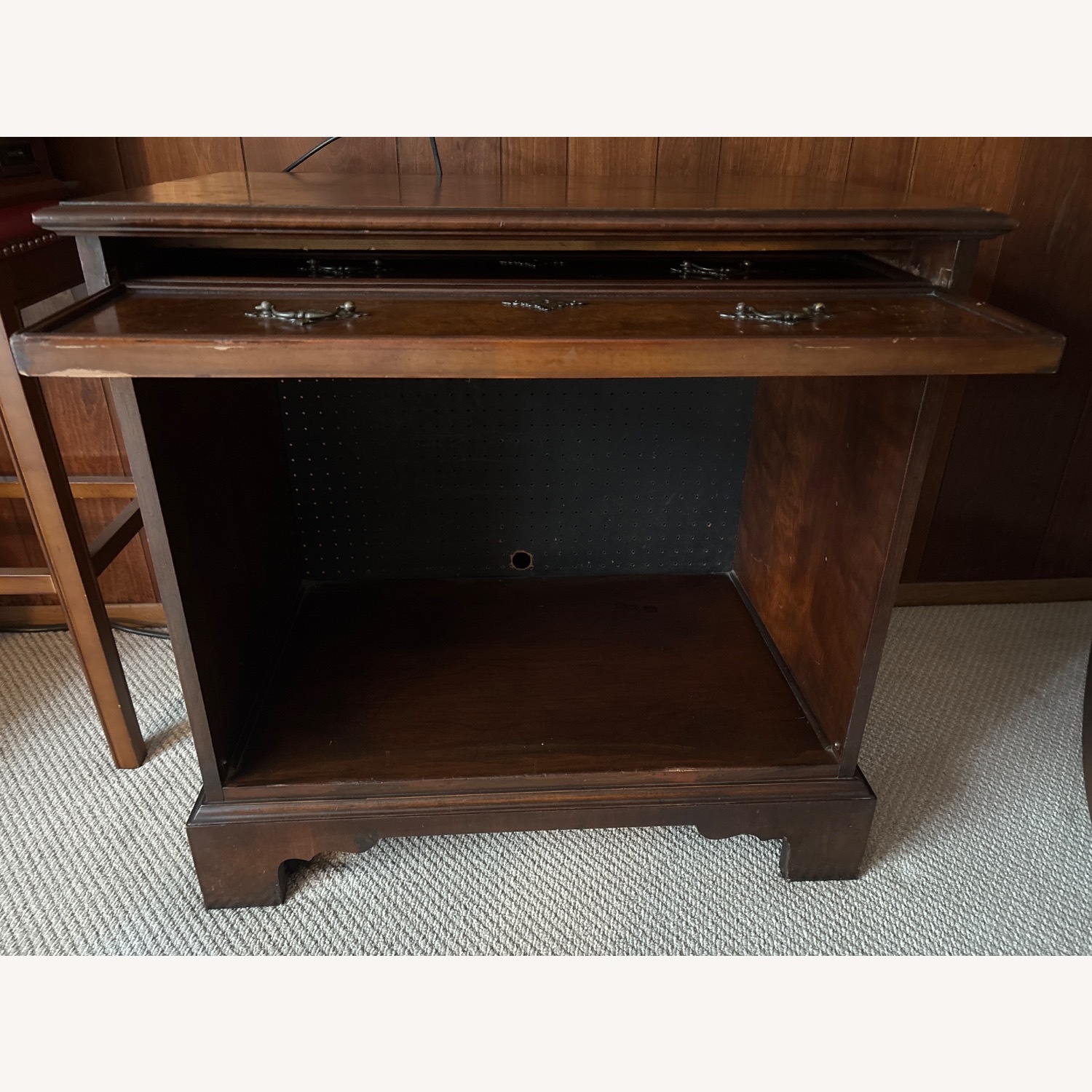 Vintage/Antique Dark Brown Wood Chest - image-2