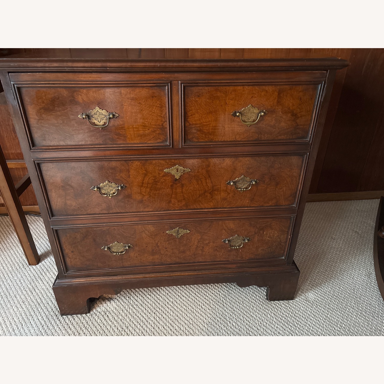 Vintage/Antique Dark Brown Wood Chest - image-1