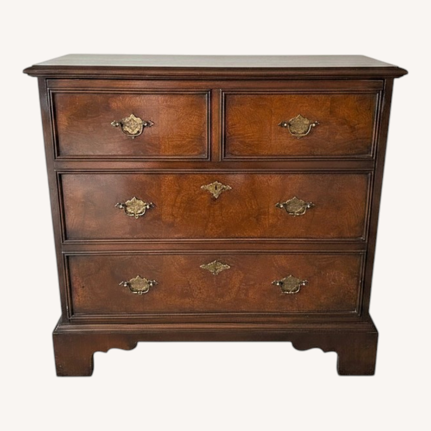 Vintage/Antique Dark Brown Wood Chest - image-0
