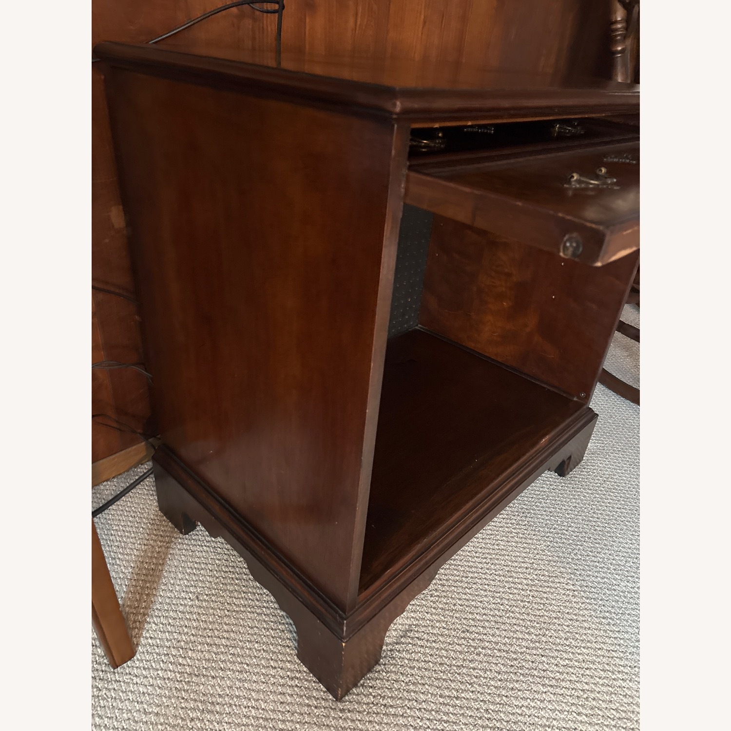 Vintage/Antique Dark Brown Wood Chest - image-3