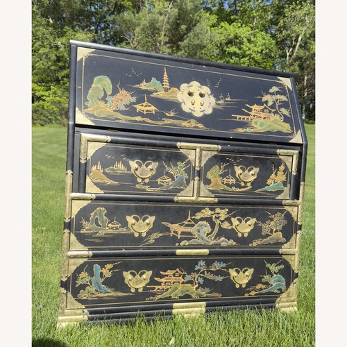 Used Vintage Chinoiserie Secretary Desk, Hand-Painted for sale on AptDeco