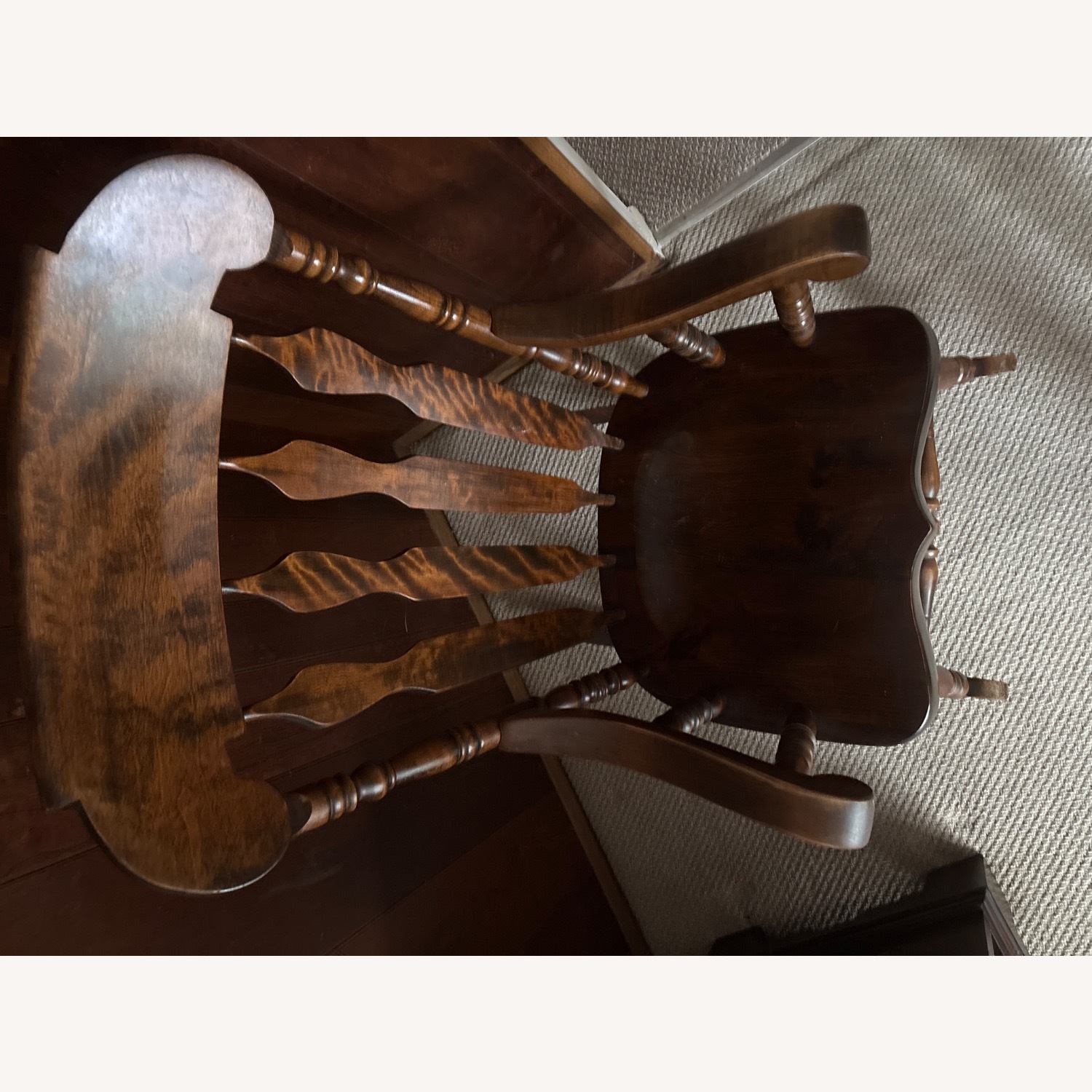 Vintage Antique Wood Nursing Chair - image-3