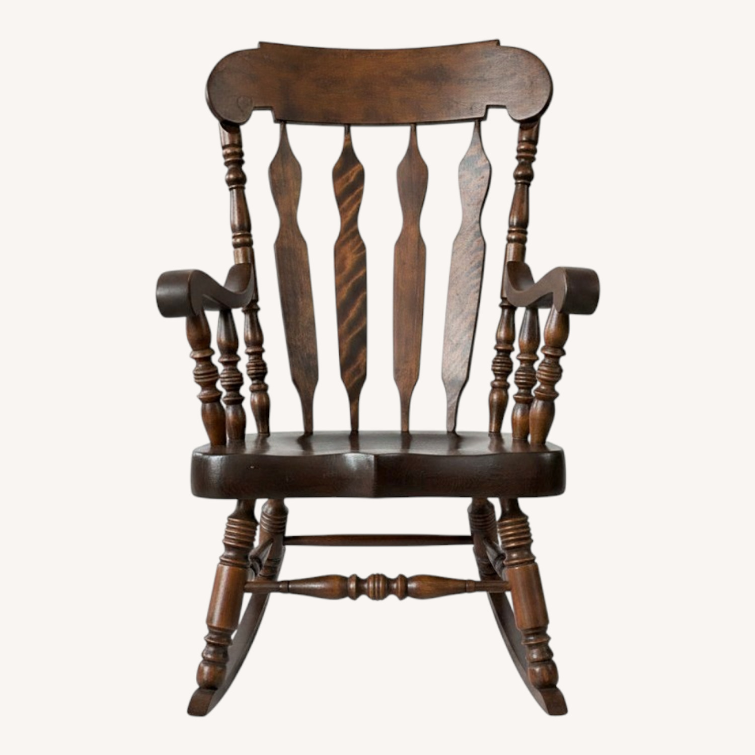 Vintage Antique Wood Nursing Chair - image-0