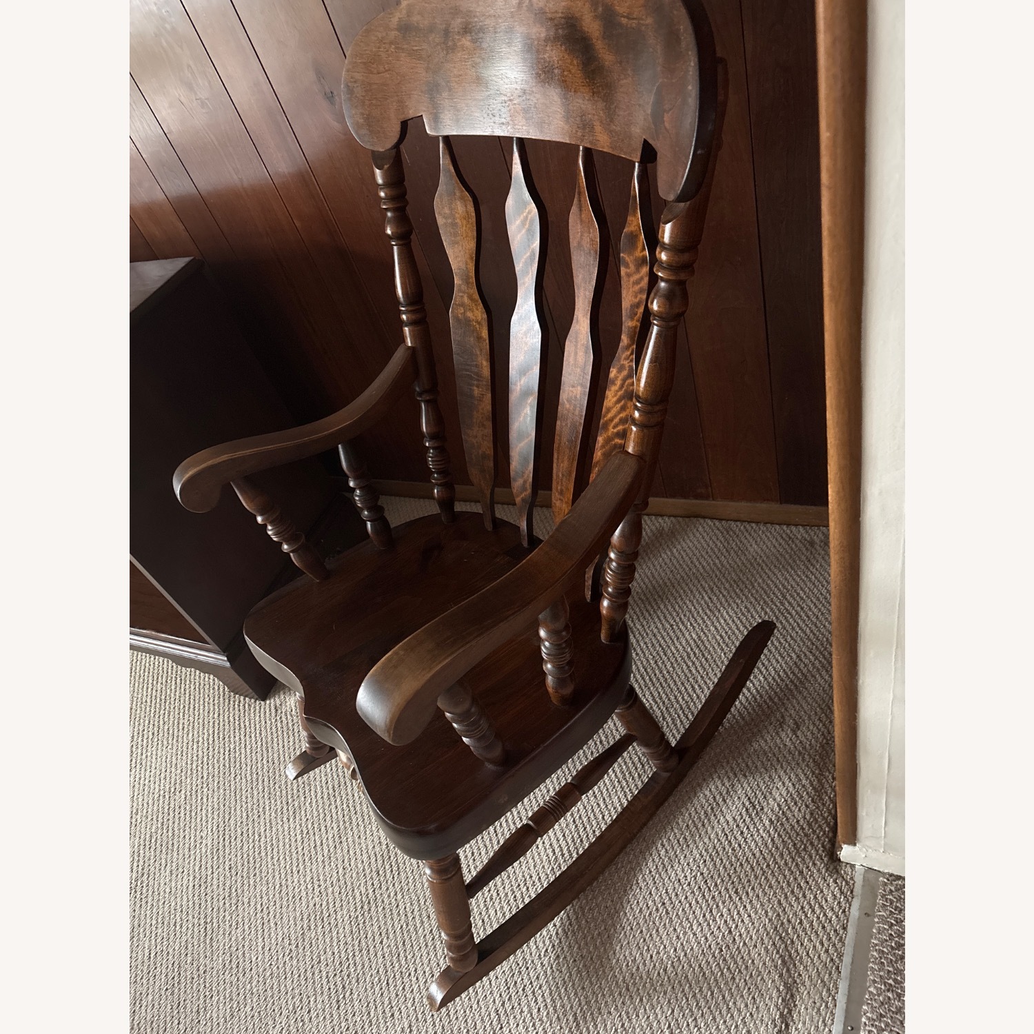 Vintage Antique Wood Nursing Chair - image-2