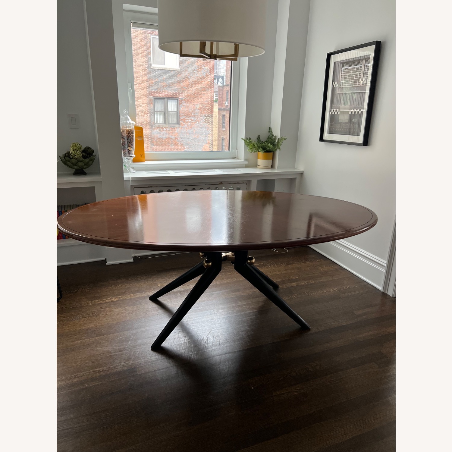 Jonathan Adler Dark Brown Wood Dining Table - image-1