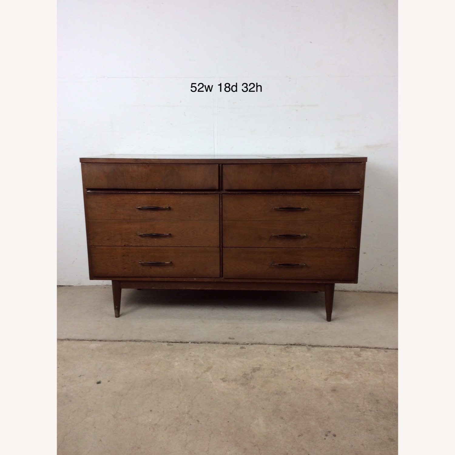 Mid Century Lowboy Dresser with 6 Drawers - image-16