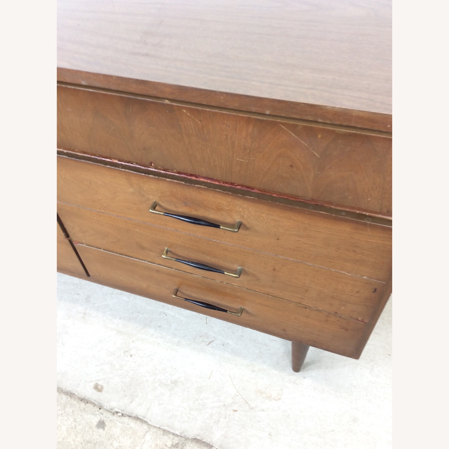 Mid Century Lowboy Dresser with 6 Drawers - image-5