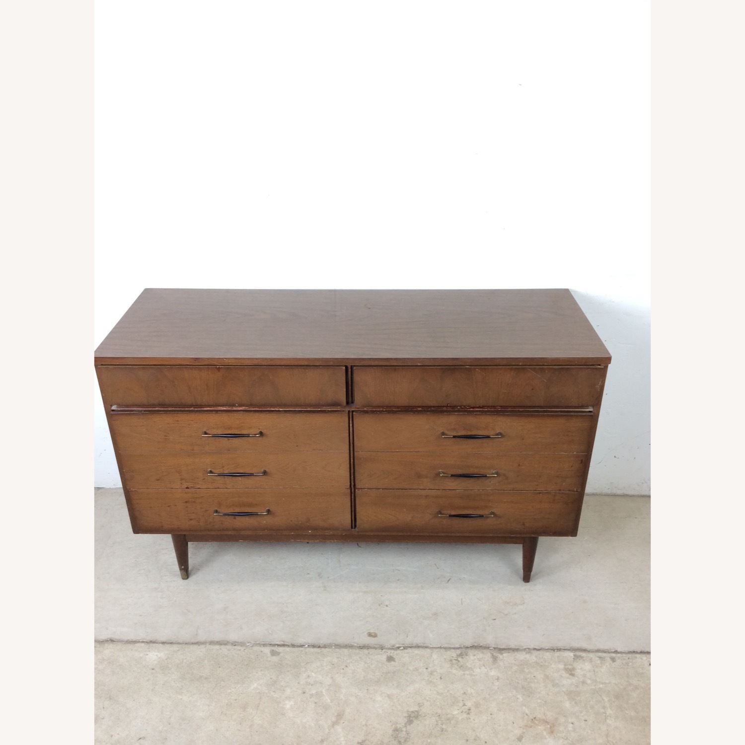 Mid Century Lowboy Dresser with 6 Drawers - image-1