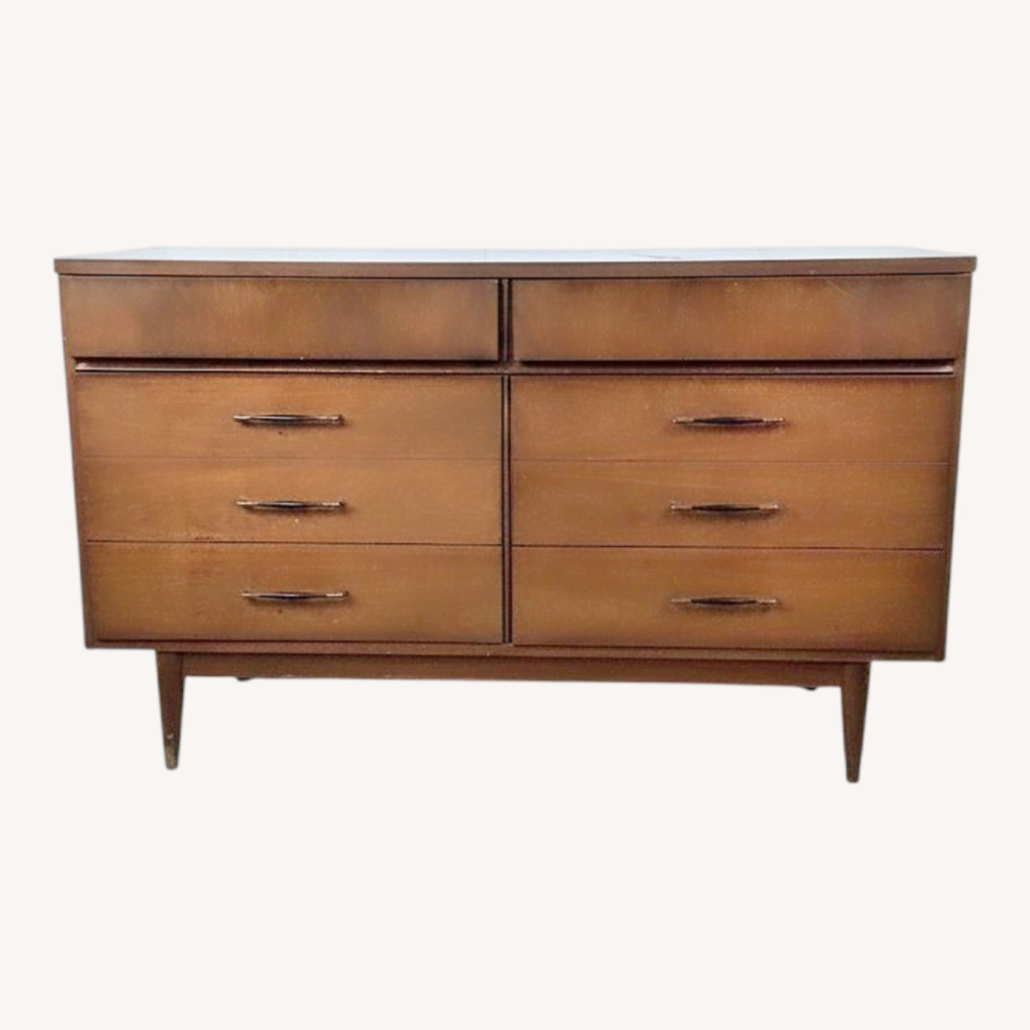 Mid Century Lowboy Dresser with 6 Drawers - image-0