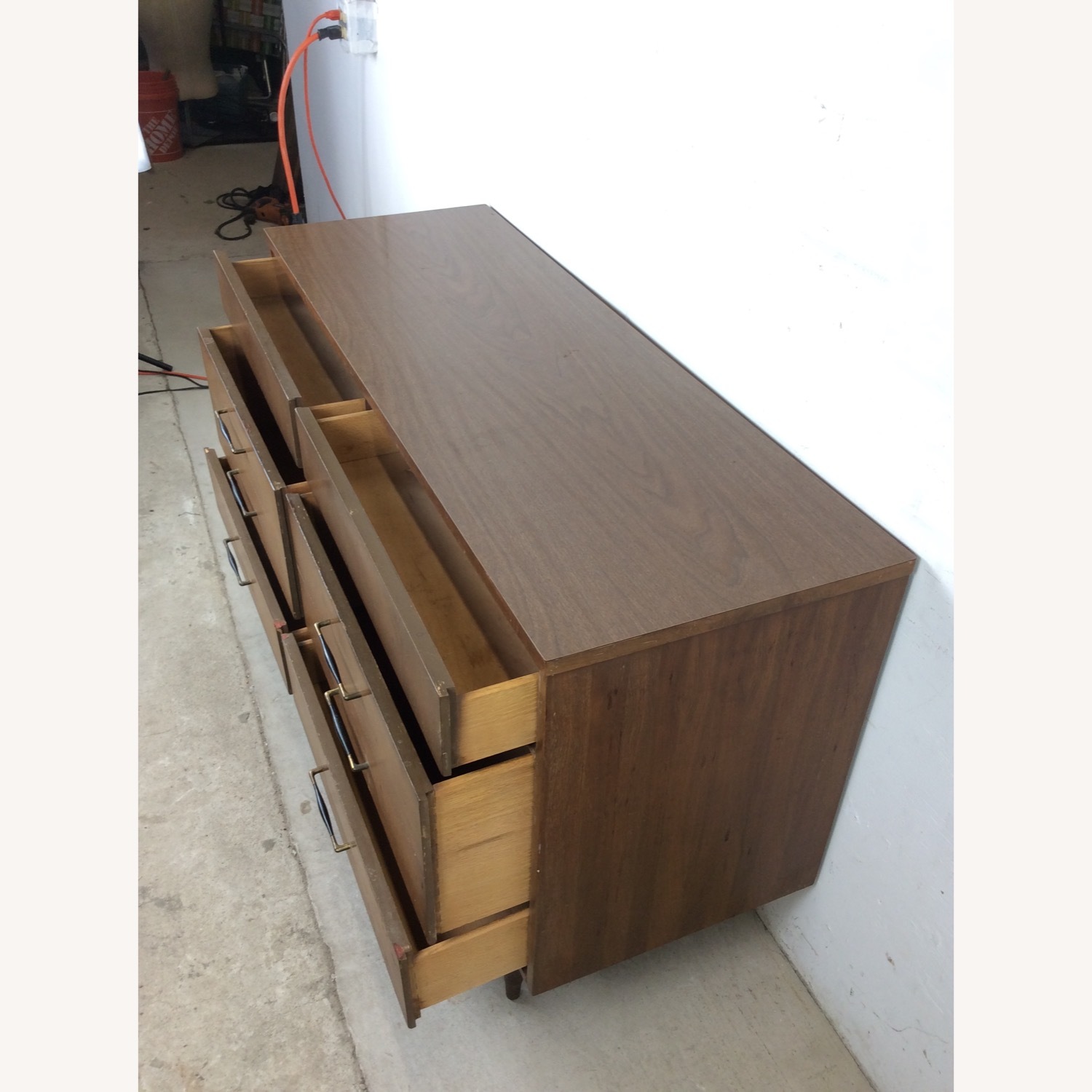 Mid Century Lowboy Dresser with 6 Drawers - image-11