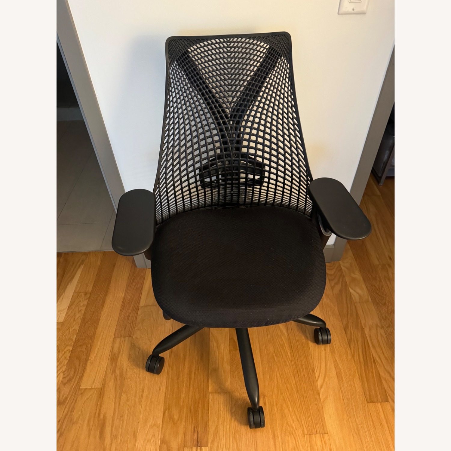 Herman Miller Sayl Black Fabric Office Chair - image-1