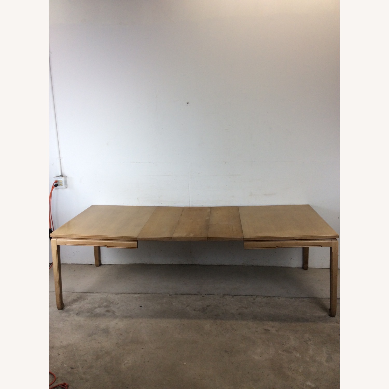 Mid Century Blonde Dining Table with 3 Leafs - image-25