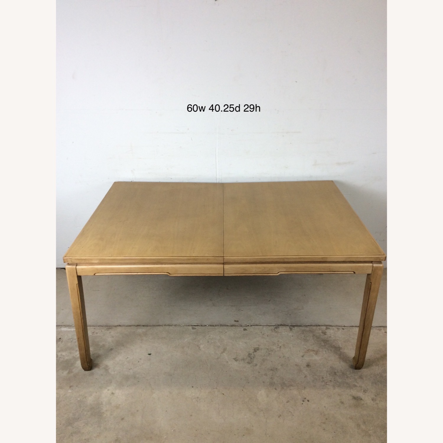 Mid Century Blonde Dining Table with 3 Leafs - image-1