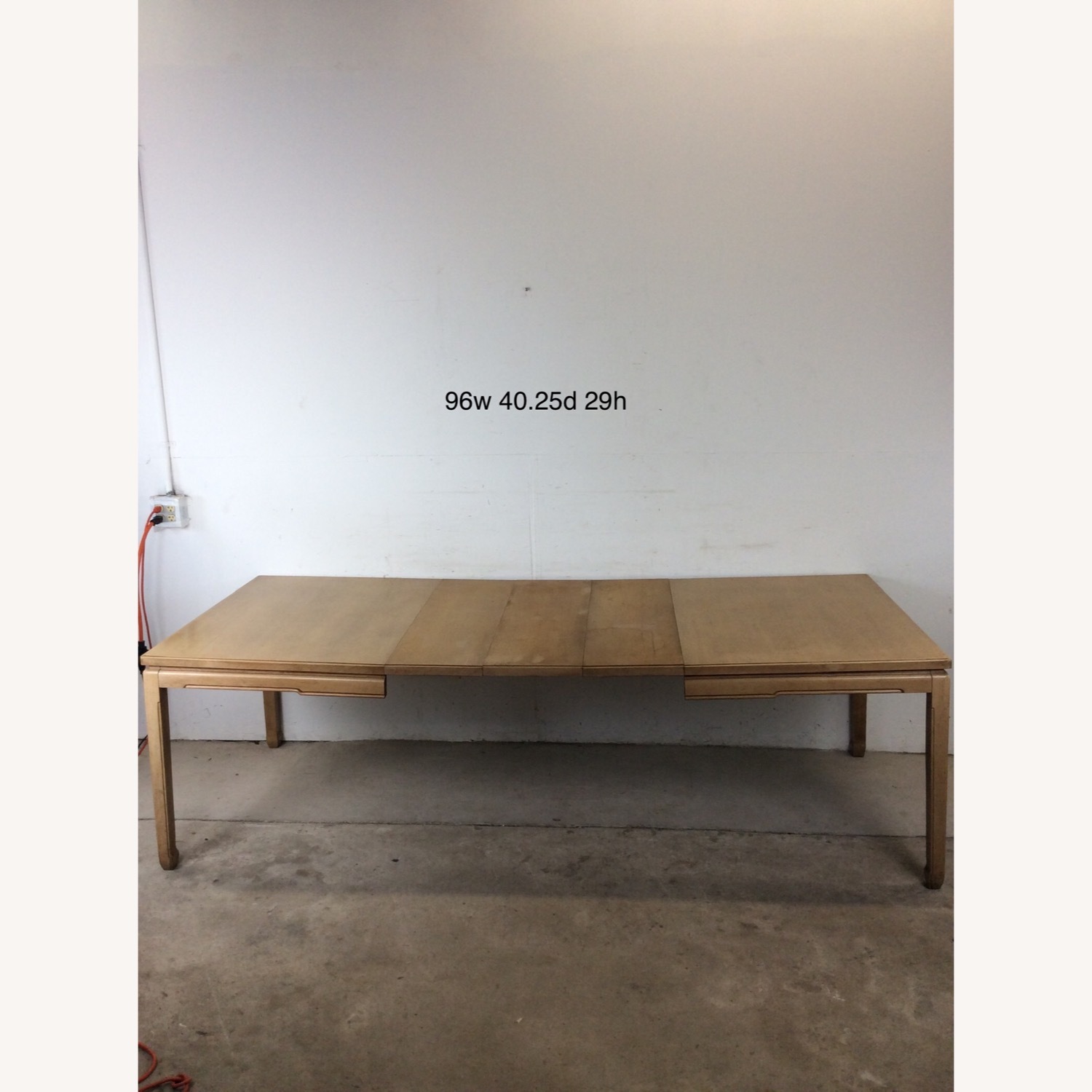 Mid Century Blonde Dining Table with 3 Leafs - image-24