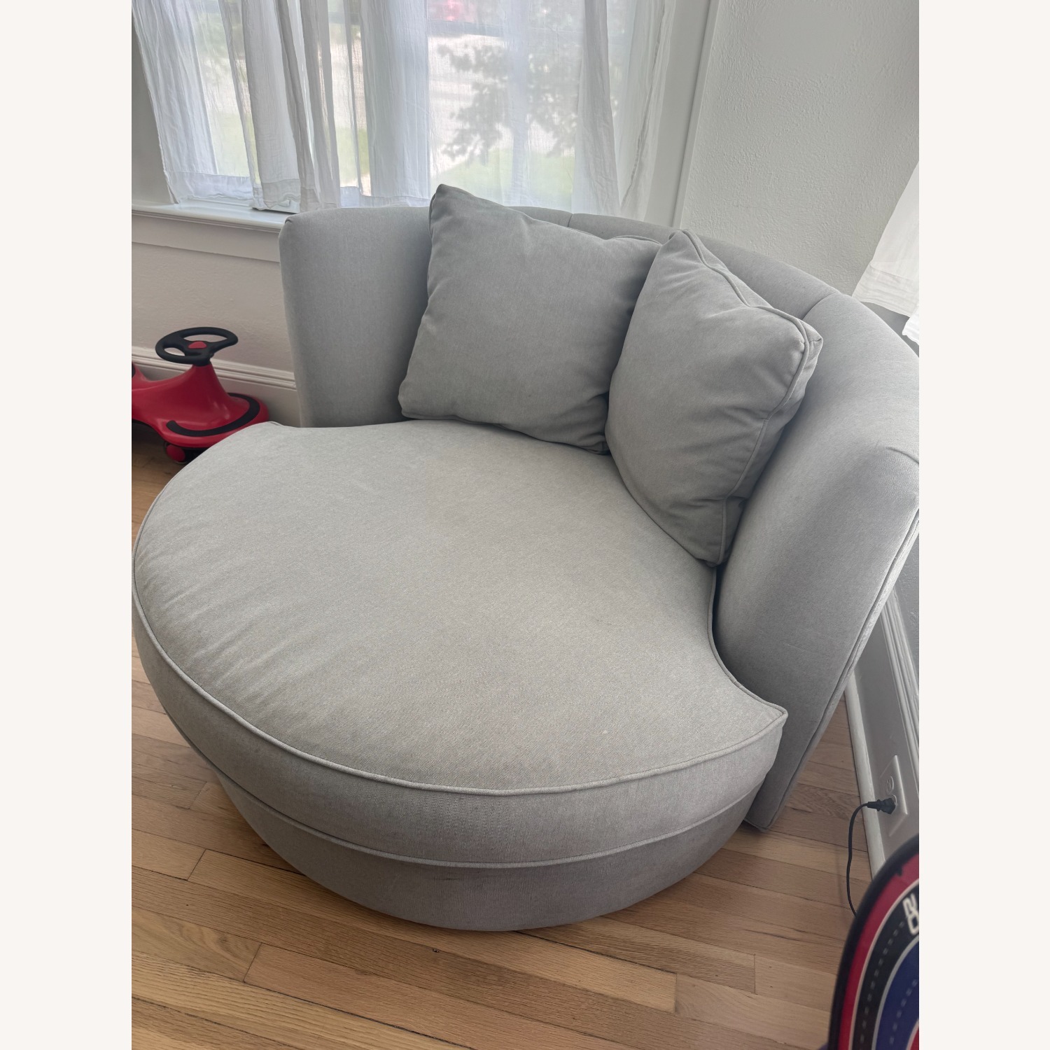 Room & Board Eos Light Gray Fabric Armchair - image-4