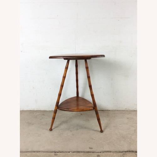 Used Vintage/Antique Finds Dark Brown Wood Side Table for sale on AptDeco