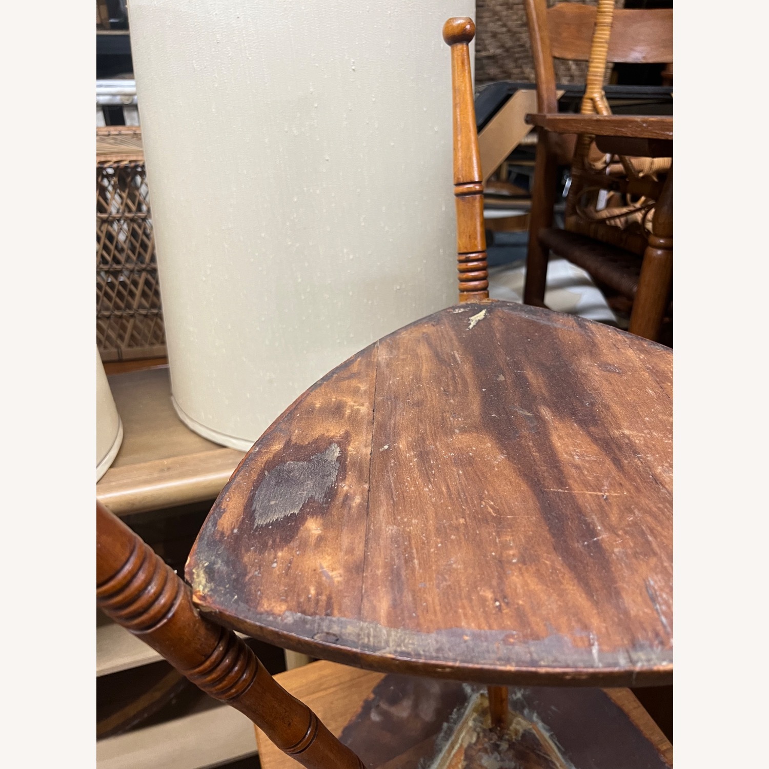 Vintage/Antique Finds Dark Brown Wood Side Table - image-26
