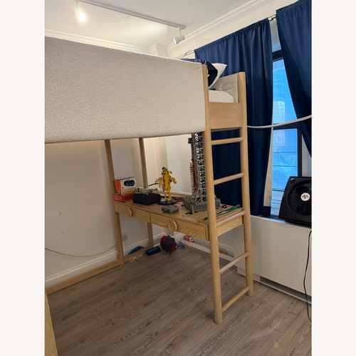 Used West Elm Statement Loft Bed With Desk and Storage (Full) for sale on AptDeco