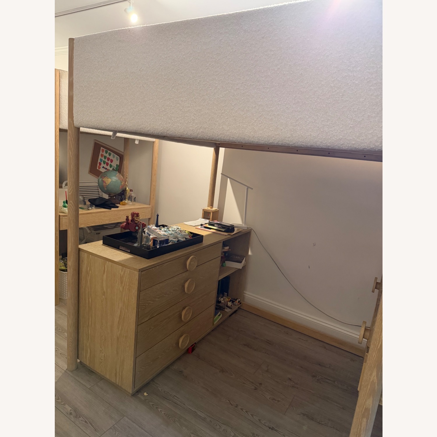 West Elm Statement Loft Bed With Desk and Storage (Full) - image-3