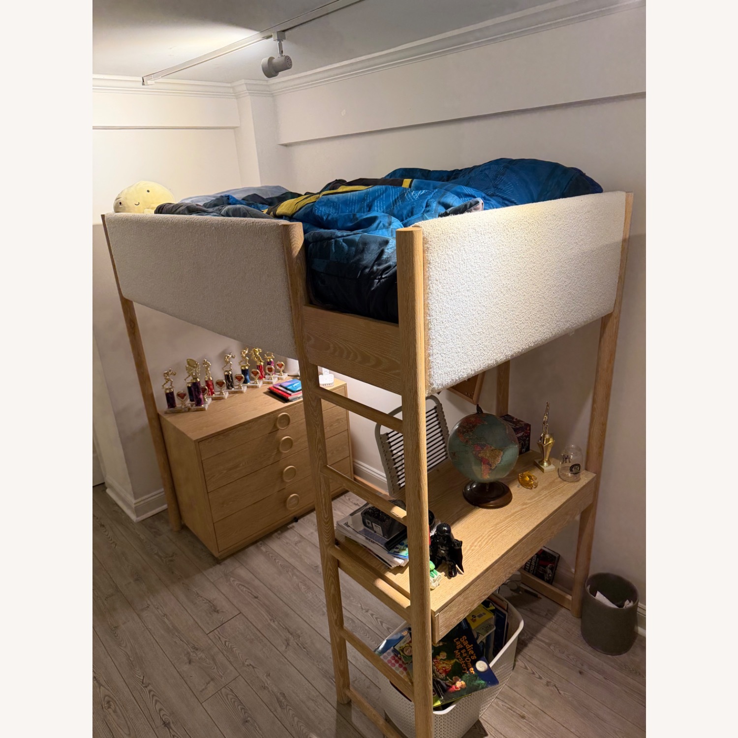 West Elm Loft Bed with Desk & Dresser (Twin) - image-2