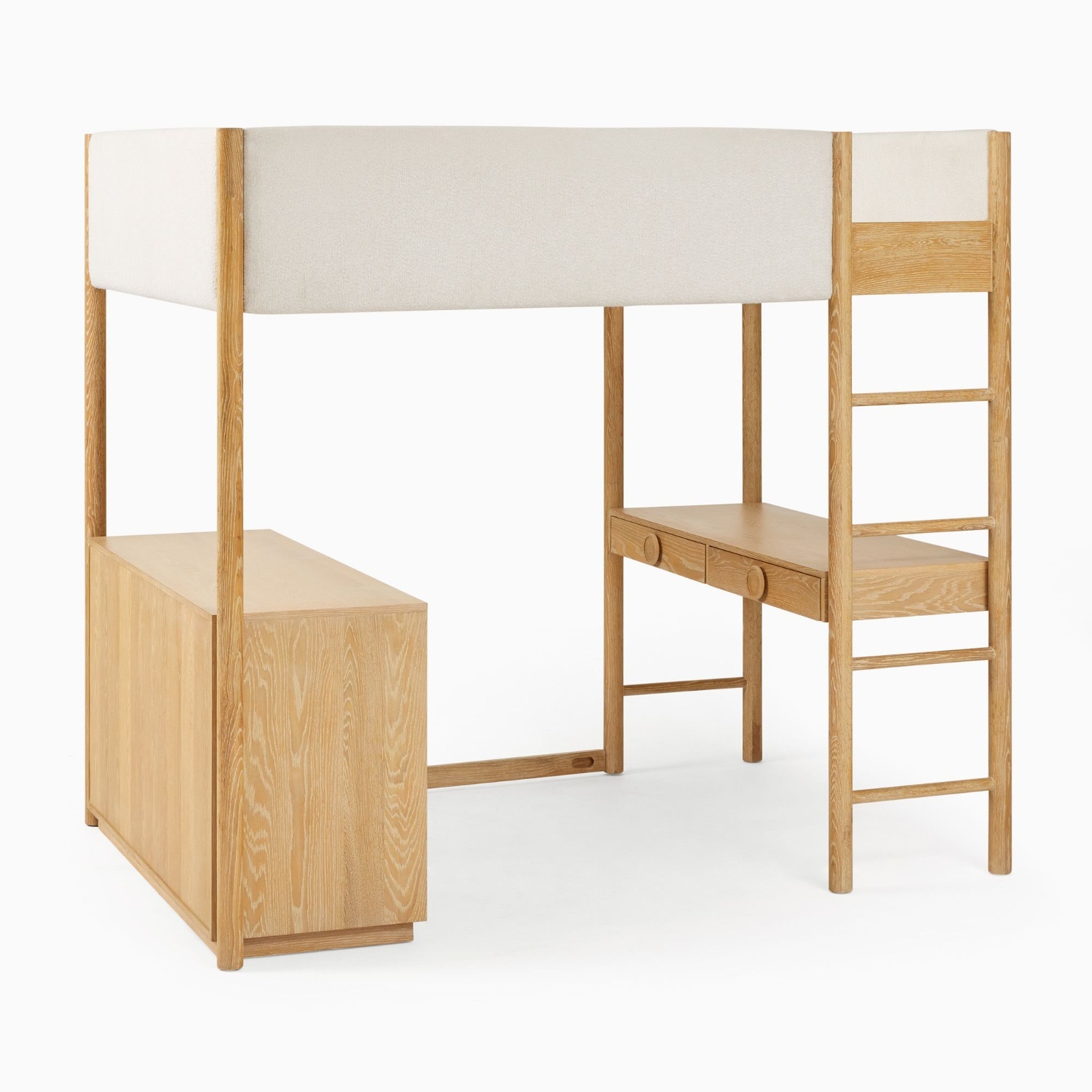 West Elm Loft Bed with Desk & Dresser (Twin) - image-4