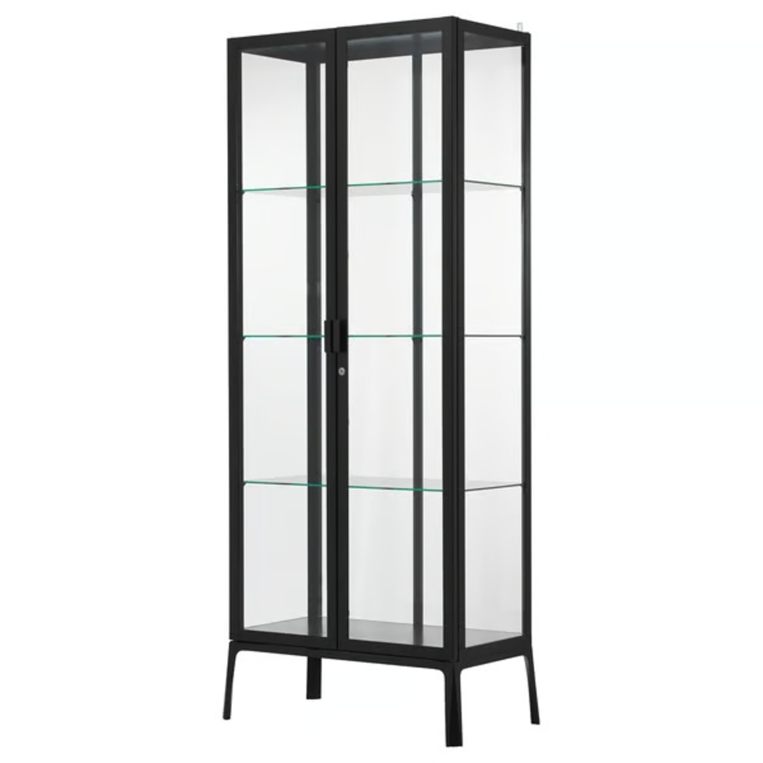 IKEA MILSBO Black Glass Media Storage - image-4
