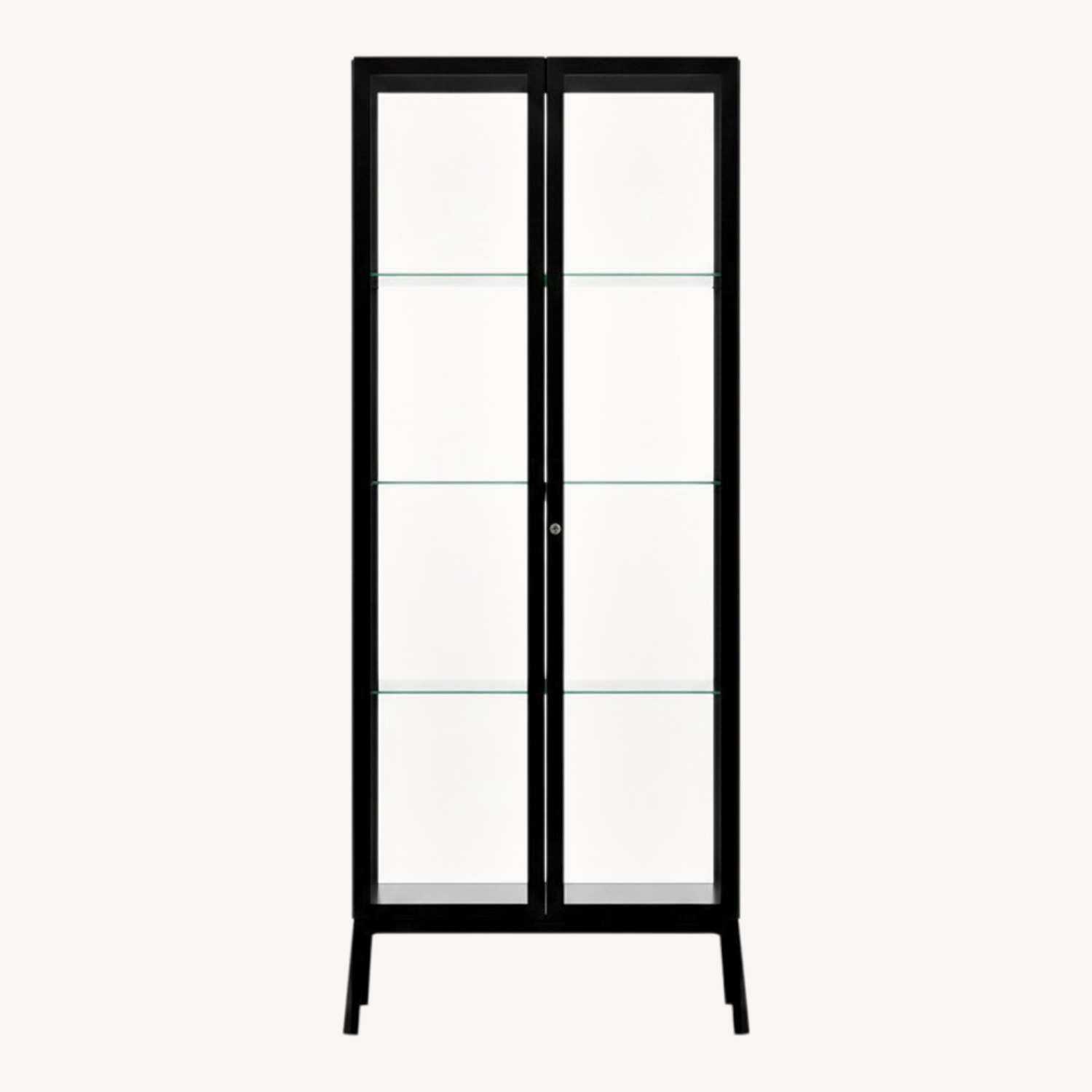 IKEA MILSBO Black Glass Media Storage - image-0