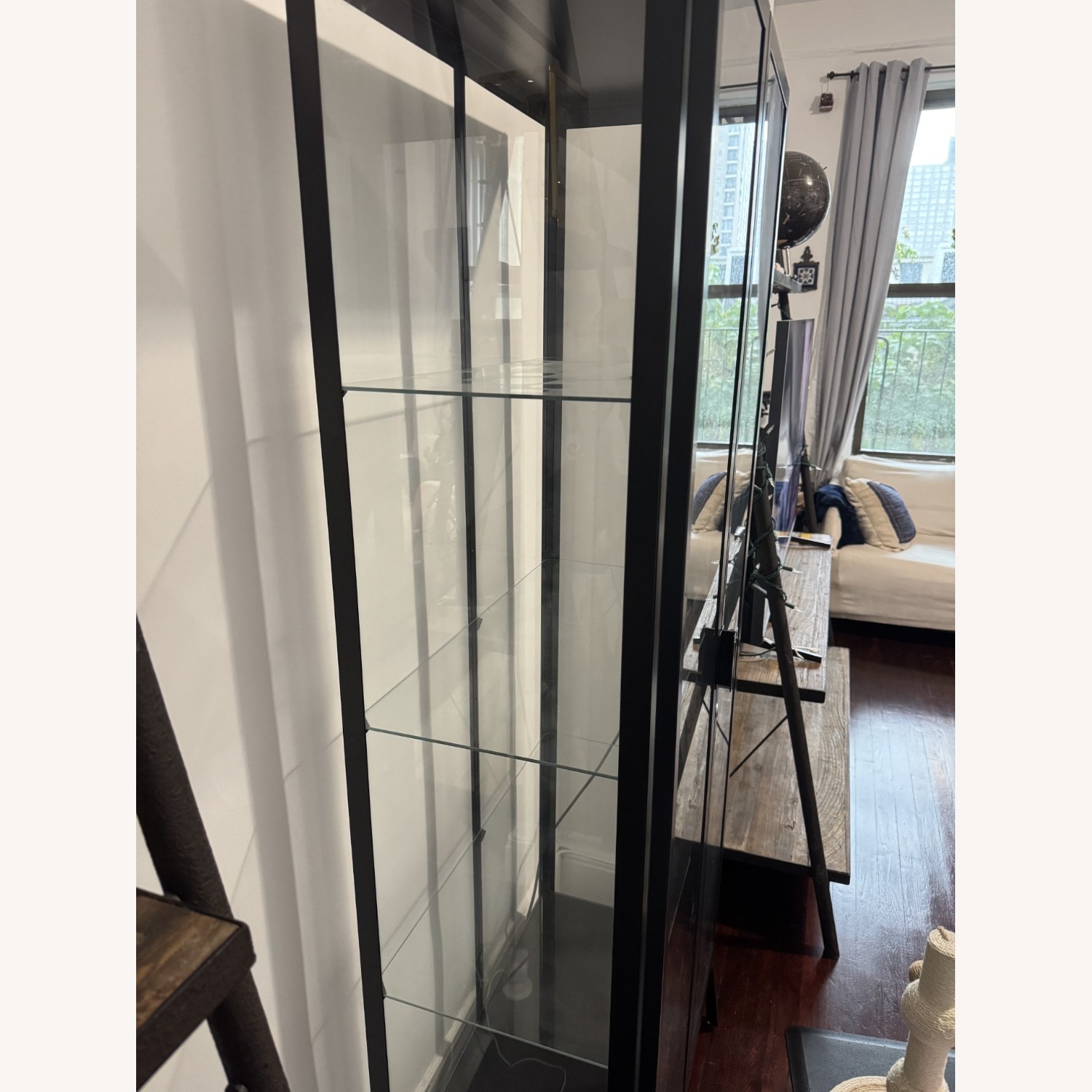 IKEA MILSBO Black Glass Media Storage - image-3