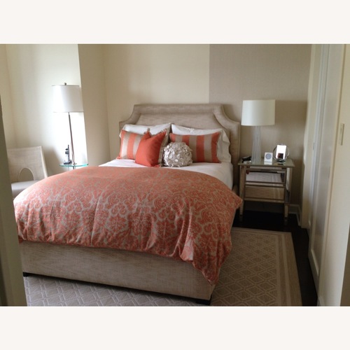 Used Natural Fabric Queen Bed for sale on AptDeco