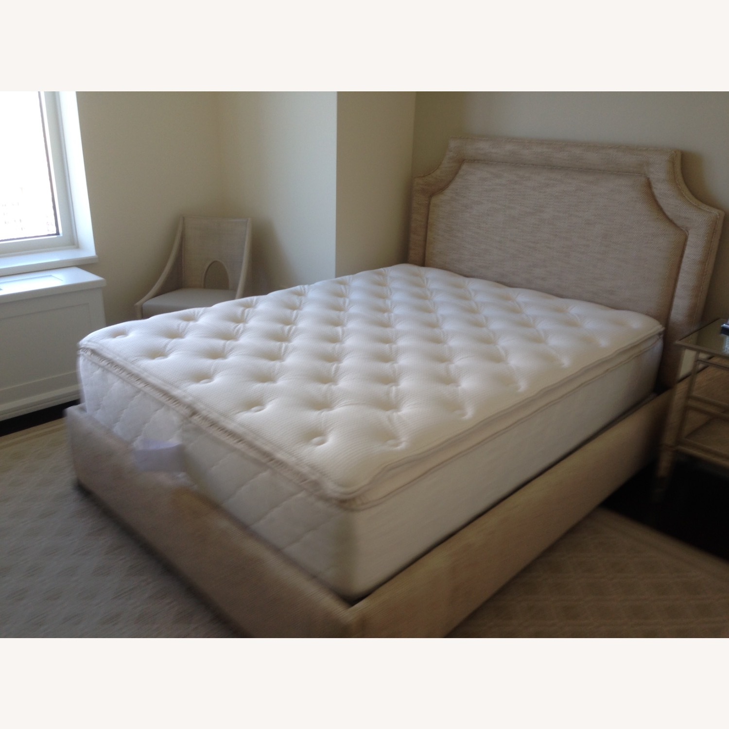 Natural Fabric Queen Bed - image-2