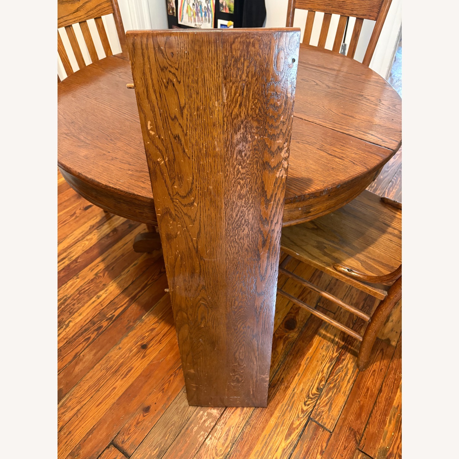 Wood Round Table with 4 Chairs - image-2