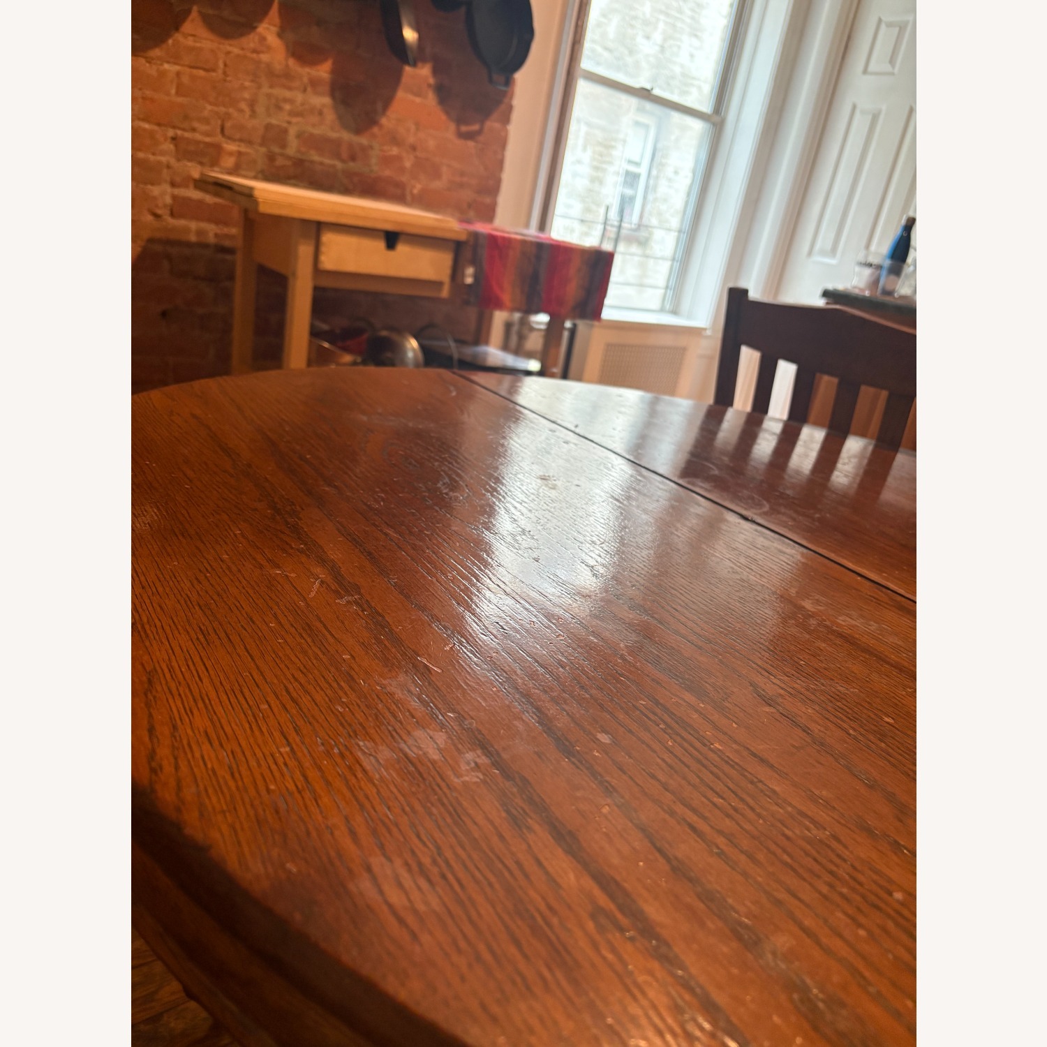 Wood Round Table with 4 Chairs - image-3