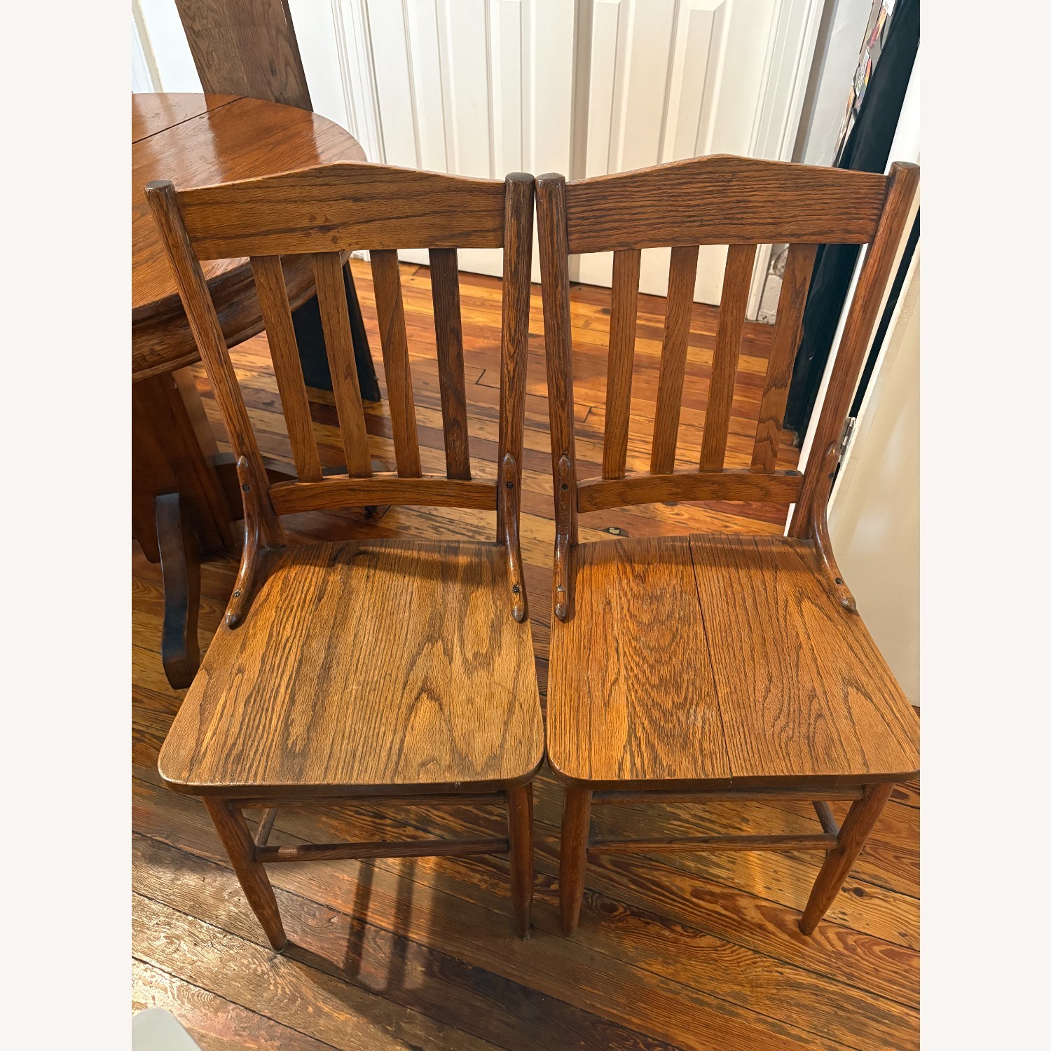Wood Round Table with 4 Chairs - image-5