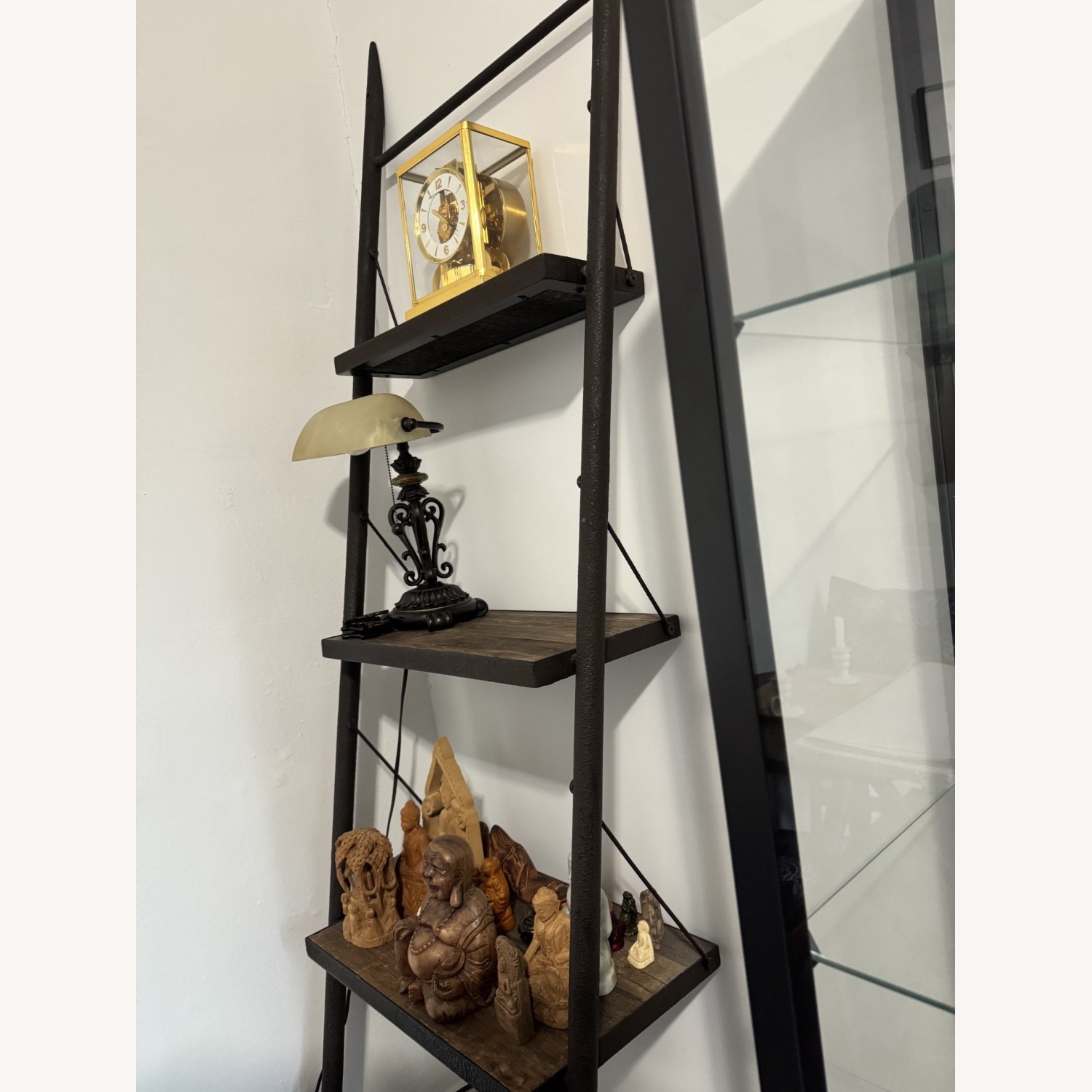 Restoration Hardware Reclaimed Elm & Iron Floor Shelving Narrow - image-1
