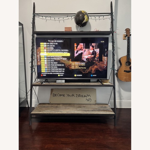 Used Restoration Hardware Reclaimed Elm & Iron Floor Shelving for sale on AptDeco