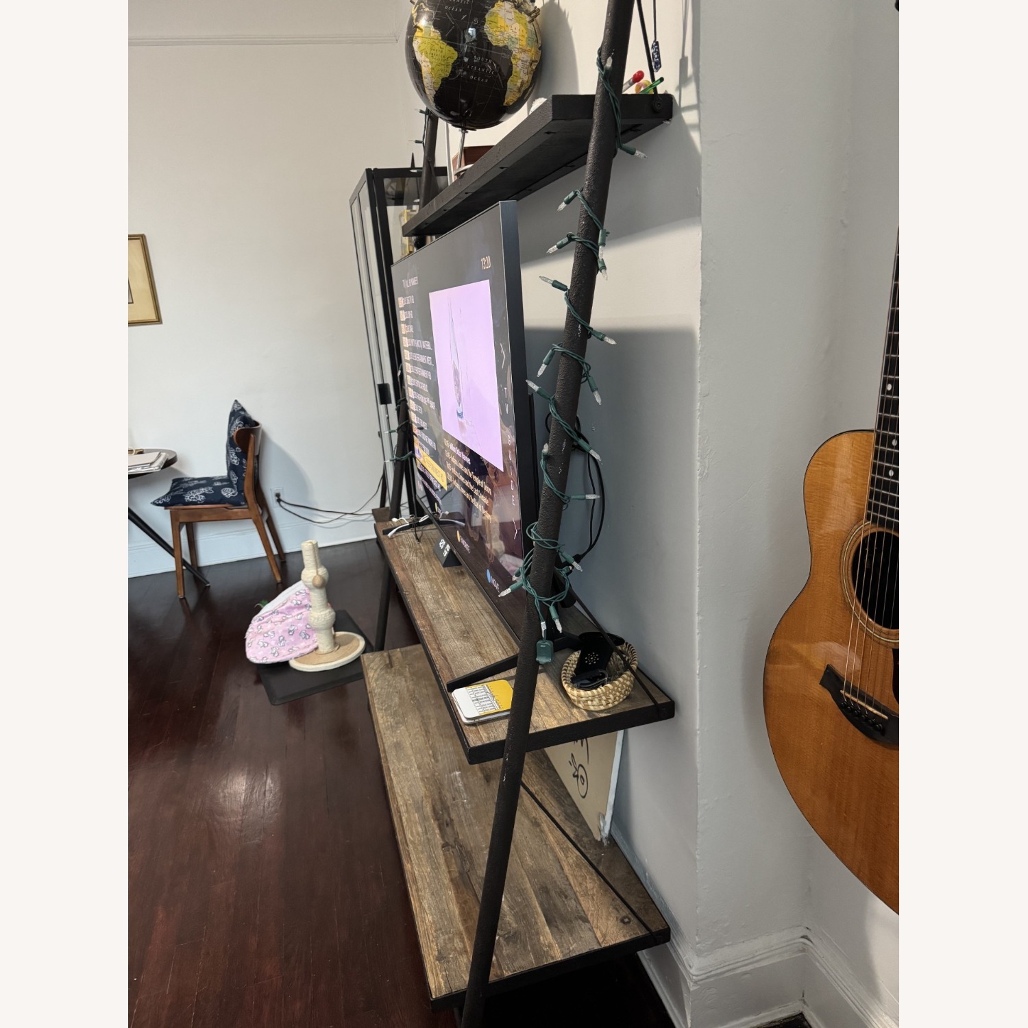 Restoration Hardware Reclaimed Elm & Iron Floor Shelving - image-3