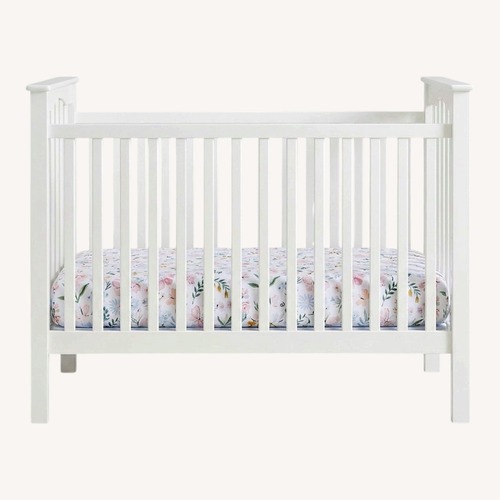 Used Pottery Barn Kids White Kendall Convertible Crib for sale on AptDeco