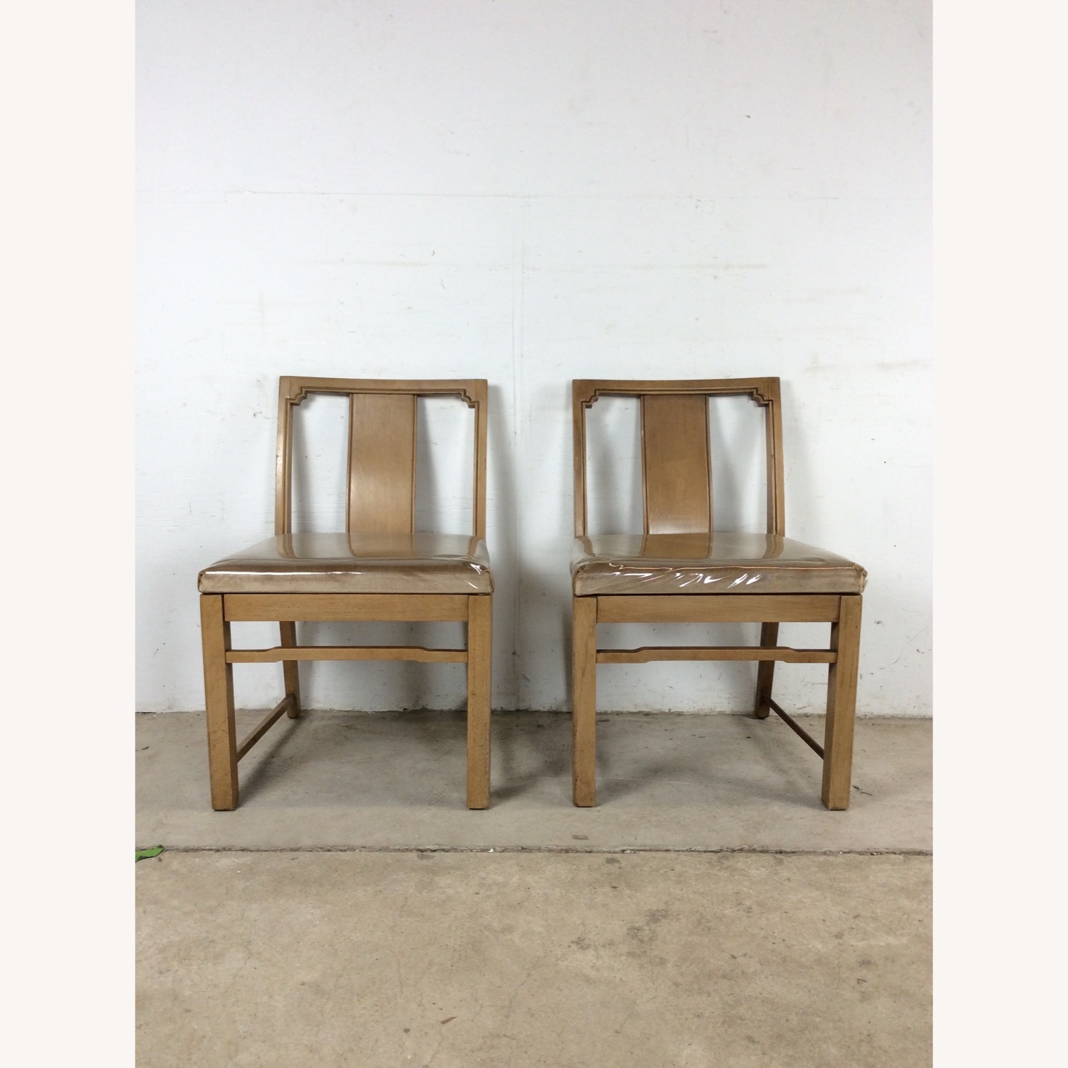 Set of 6 Mid Century Limed Walnut Dining Chairs - image-9